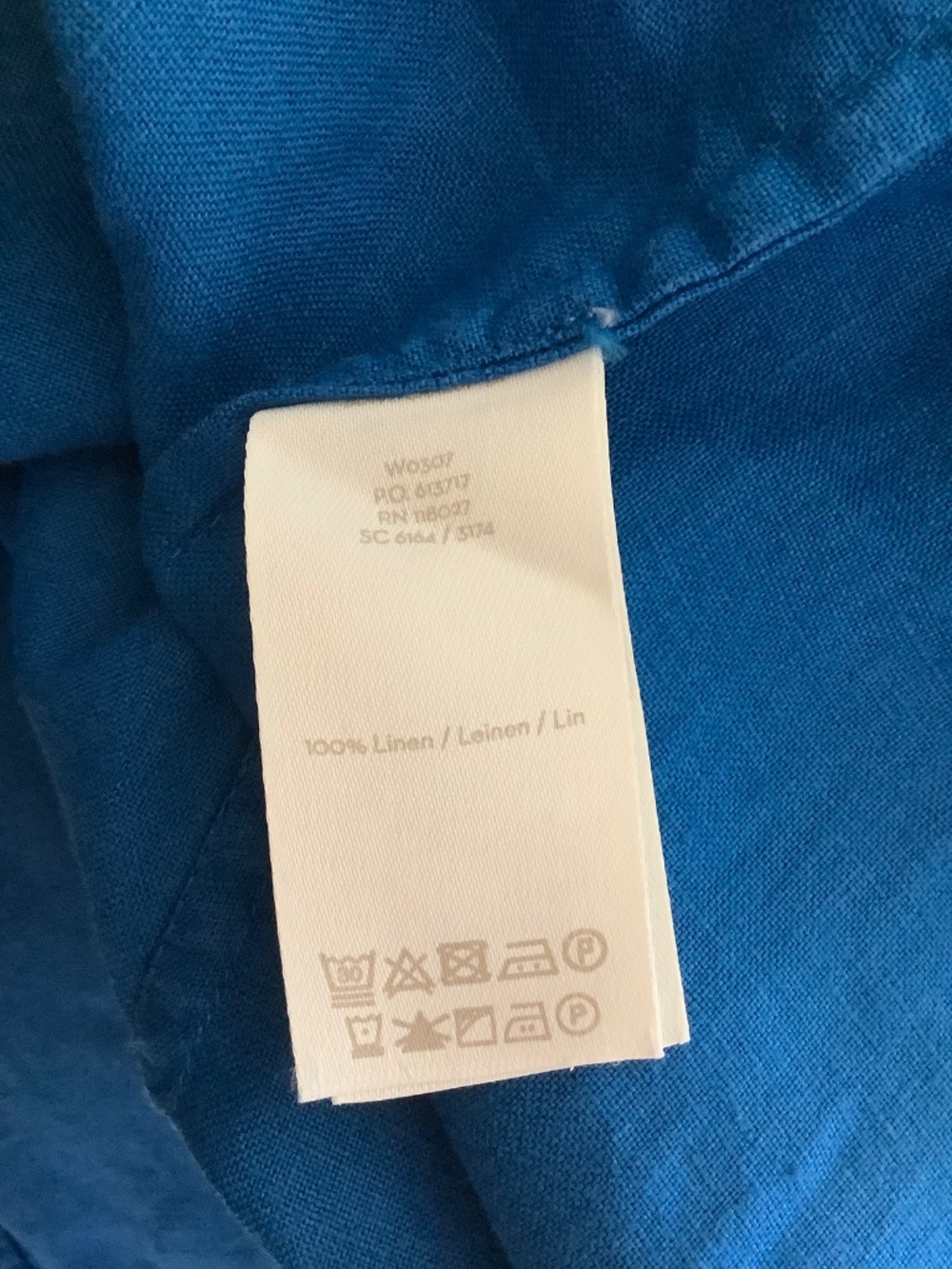 Boden Linen Knee Length Dress Royal Blue Size 8 Long - Picture 6 of 6